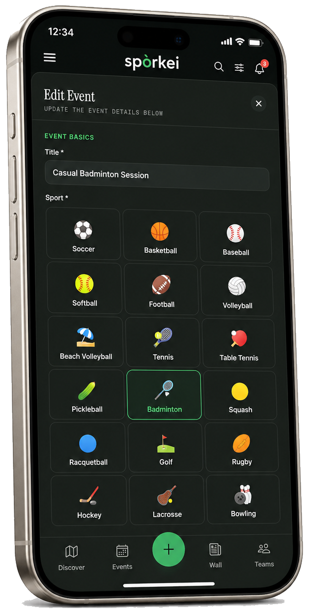 Sporkei sport picker grid